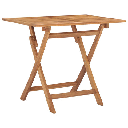 5Dílný Skládací Zahradní Jídelní Set Masivní Teakové Dřevo 90 X 60 X 75 Cm