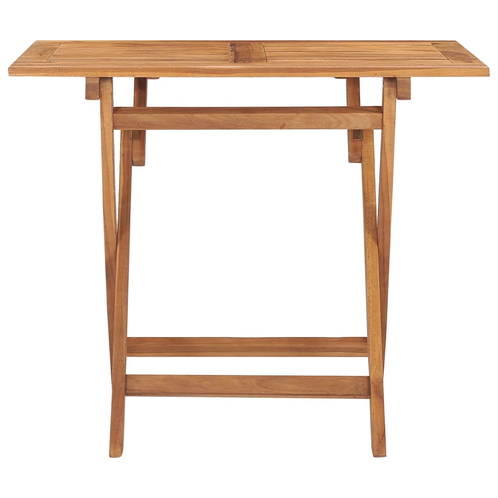 5Dílný Skládací Zahradní Jídelní Set Masivní Teakové Dřevo 90 X 60 X 75 Cm