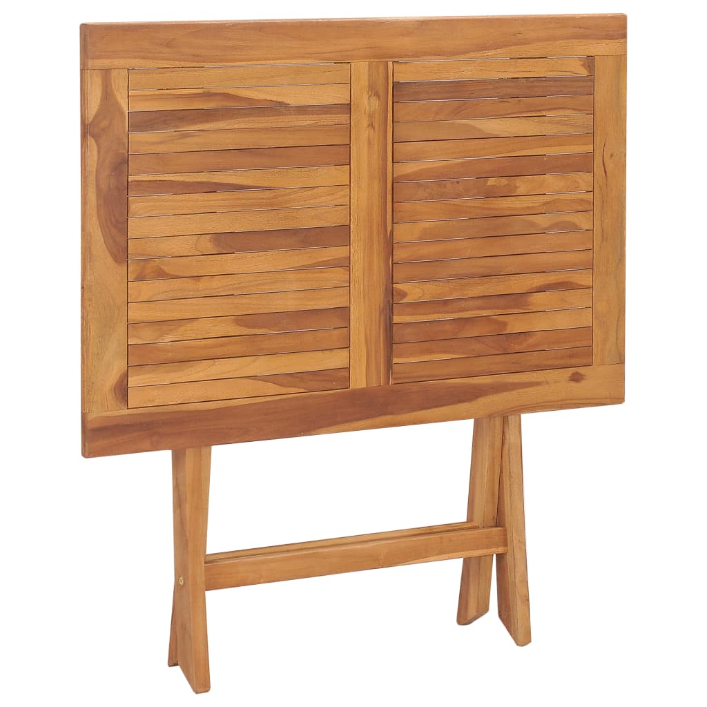 5Dílný Skládací Zahradní Jídelní Set Masivní Teakové Dřevo 90 X 60 X 75 Cm