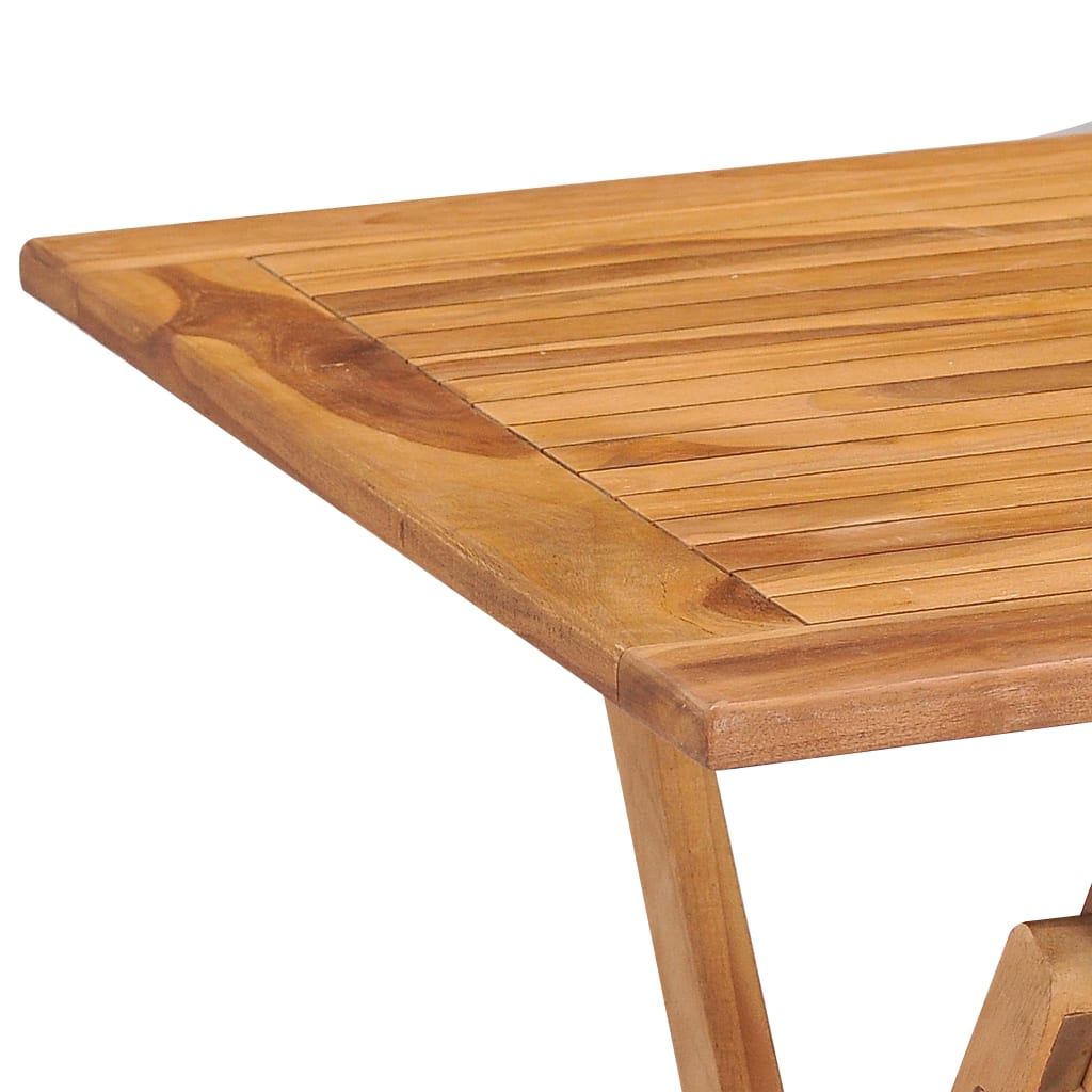 5Dílný Skládací Zahradní Jídelní Set Masivní Teakové Dřevo 90 X 60 X 75 Cm