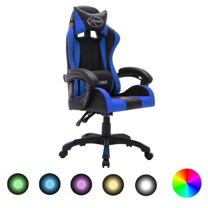 Herní Židle S Rgb Led Podsvícením Zeleno-Černá Umělá Kůže
