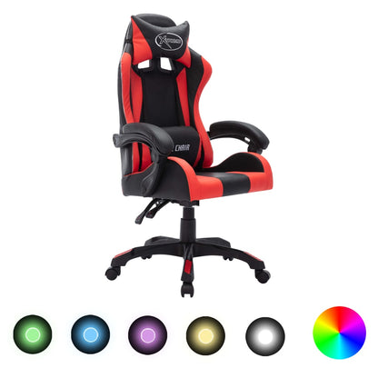 Herní Židle S Rgb Led Podsvícením Zeleno-Černá Umělá Kůže
