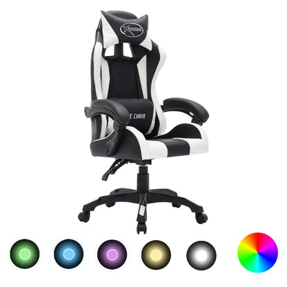 Herní Židle S Rgb Led Podsvícením Zeleno-Černá Umělá Kůže
