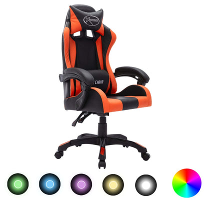 Herní Židle S Rgb Led Podsvícením Zeleno-Černá Umělá Kůže