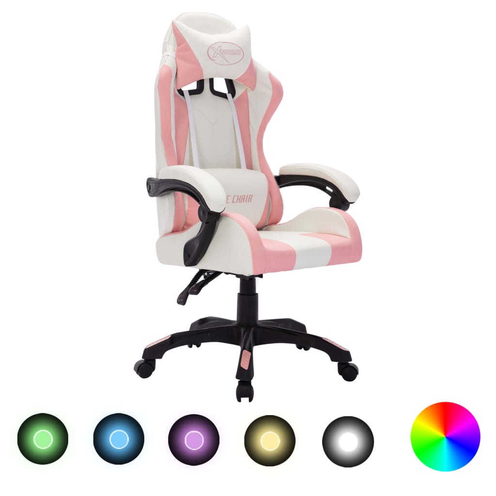 Herní Židle S Rgb Led Podsvícením Zeleno-Černá Umělá Kůže