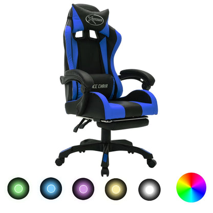 Herní Židle S Rgb Led Podsvícením Zeleno-Černá Umělá Kůže