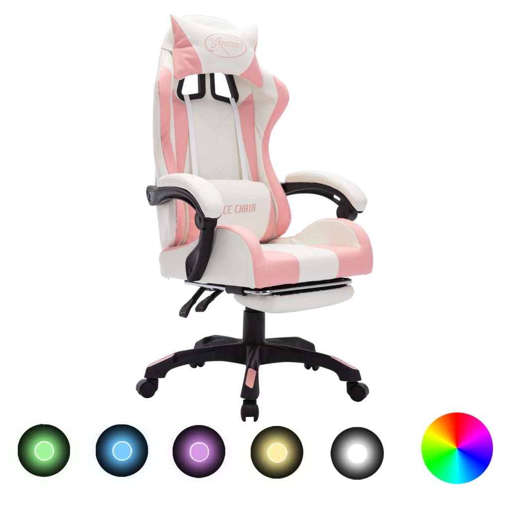 Herní Židle S Rgb Led Podsvícením Zeleno-Černá Umělá Kůže