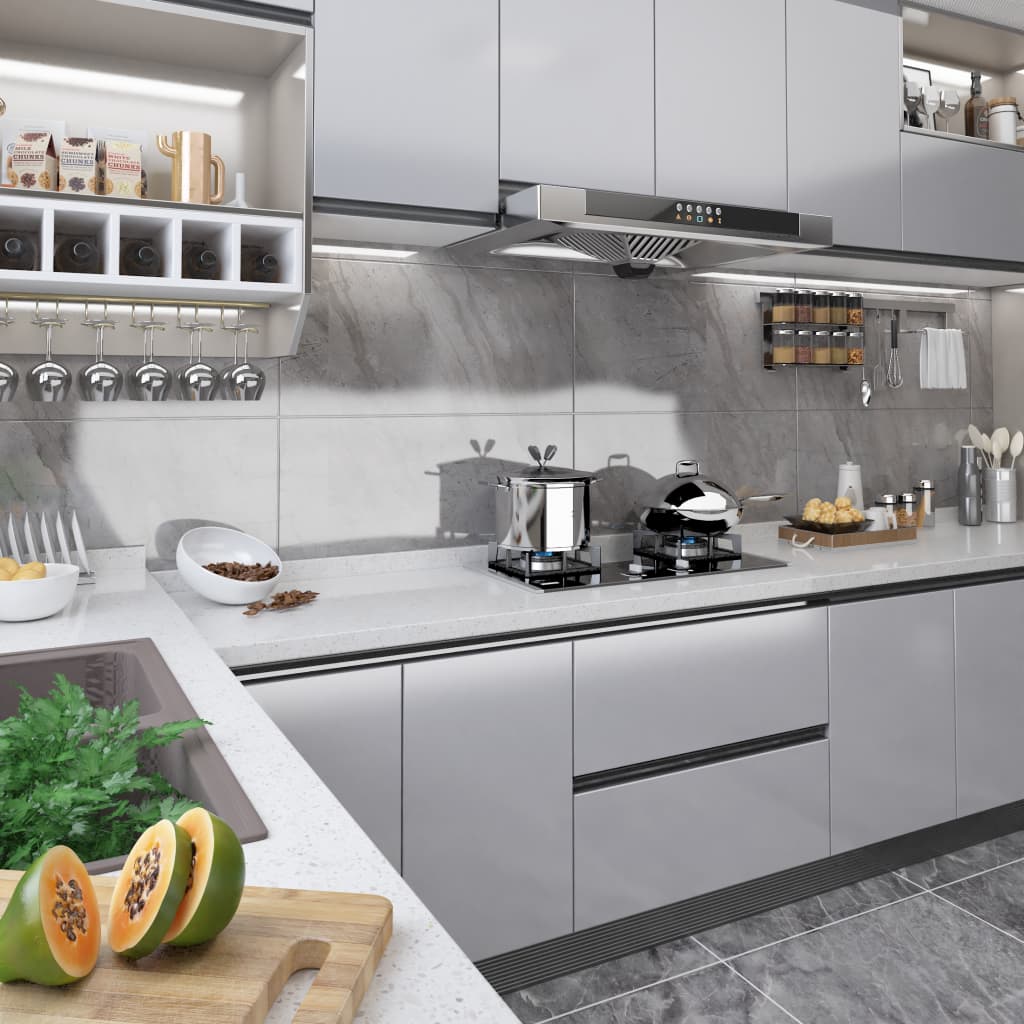 Samolepící Tapeta Na Nábytek Šedá 500 X 90 Cm Pvc