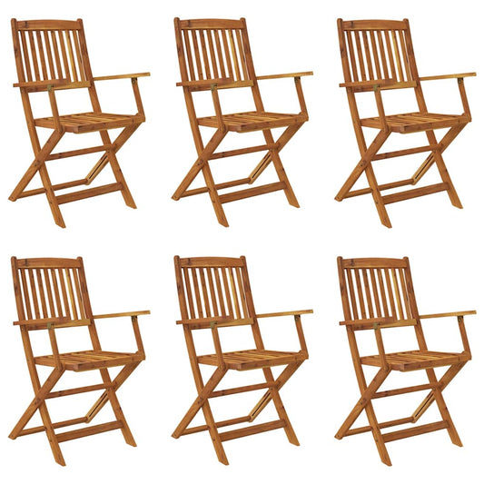 7Dílný Skládací Zahradní Jídelní Set Masivní Akáciové Dřevo