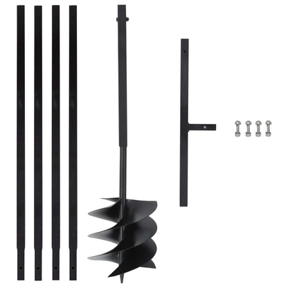 Zemní Vrták S Rukojetí 250 Mm S Prodlužovací Trubkou 4 M Ocel