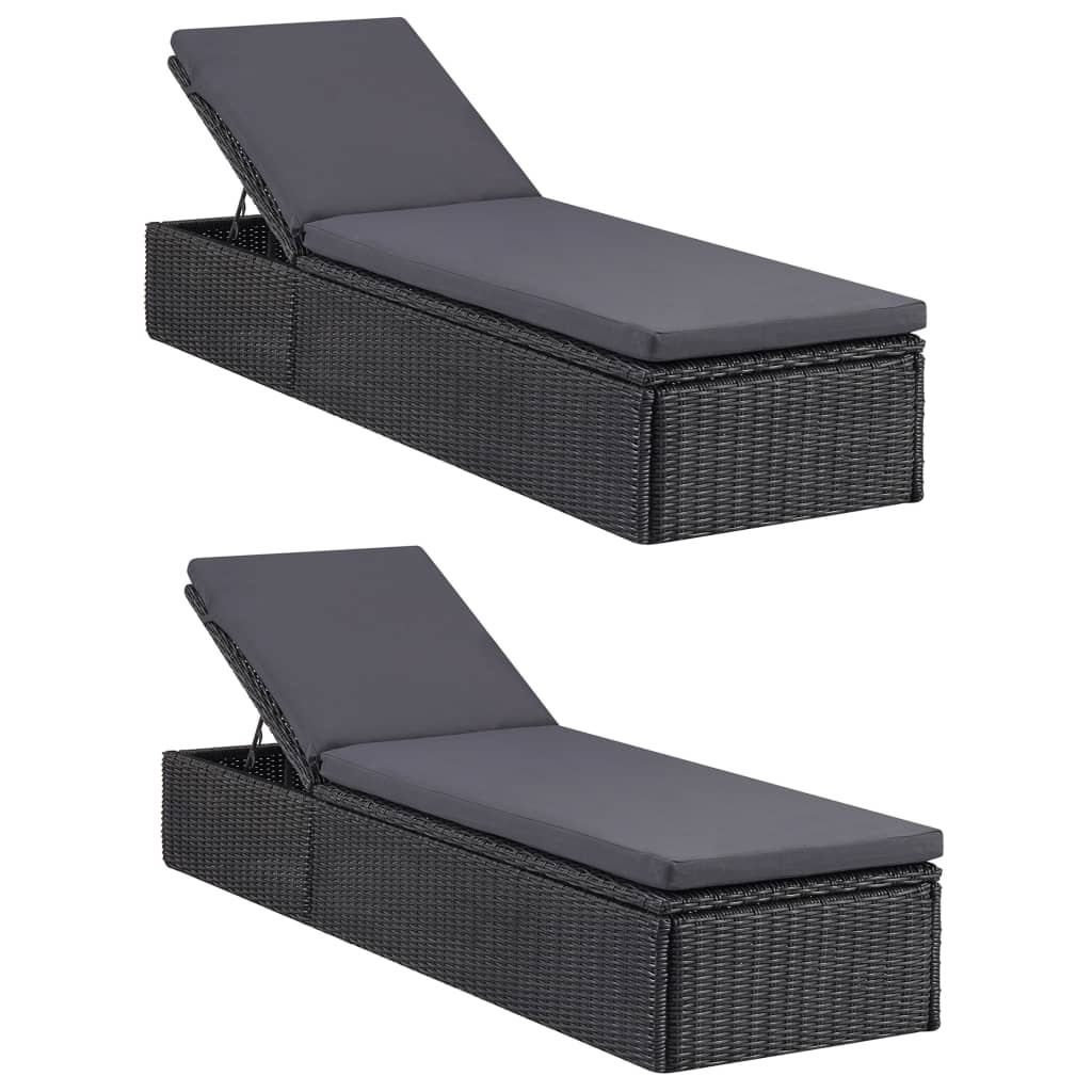 9Dílný Zahradní Jídelní Set Polyratan Černý