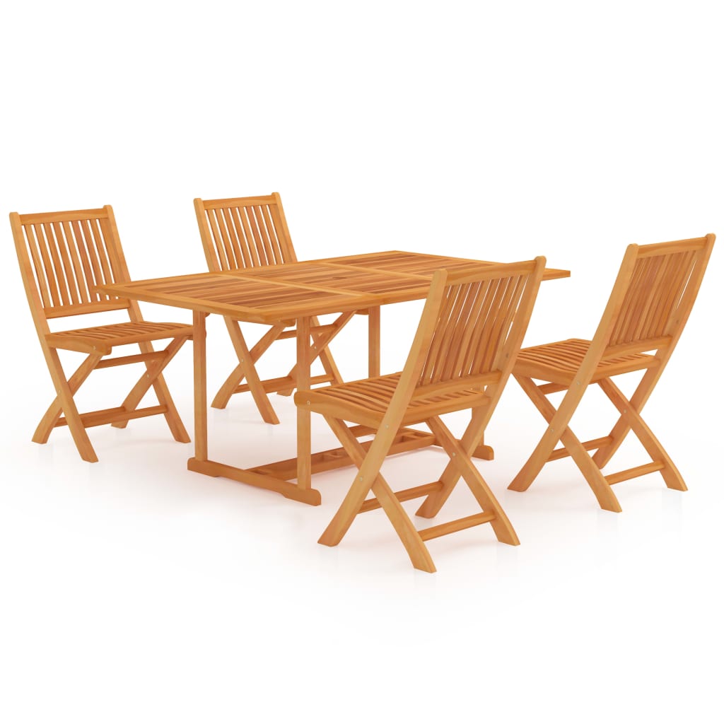 5Dílný Zahradní Jídelní Set Masivní Teakové Dřevo