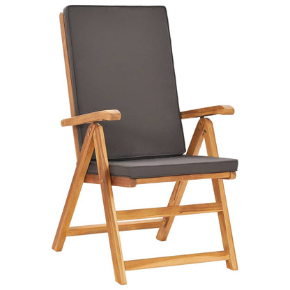 9Dílný Zahradní Jídelní Set S Poduškami Masivní Teak Šedý