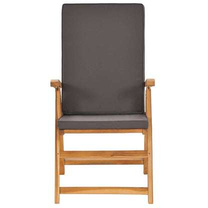 9Dílný Zahradní Jídelní Set S Poduškami Masivní Teak Šedý