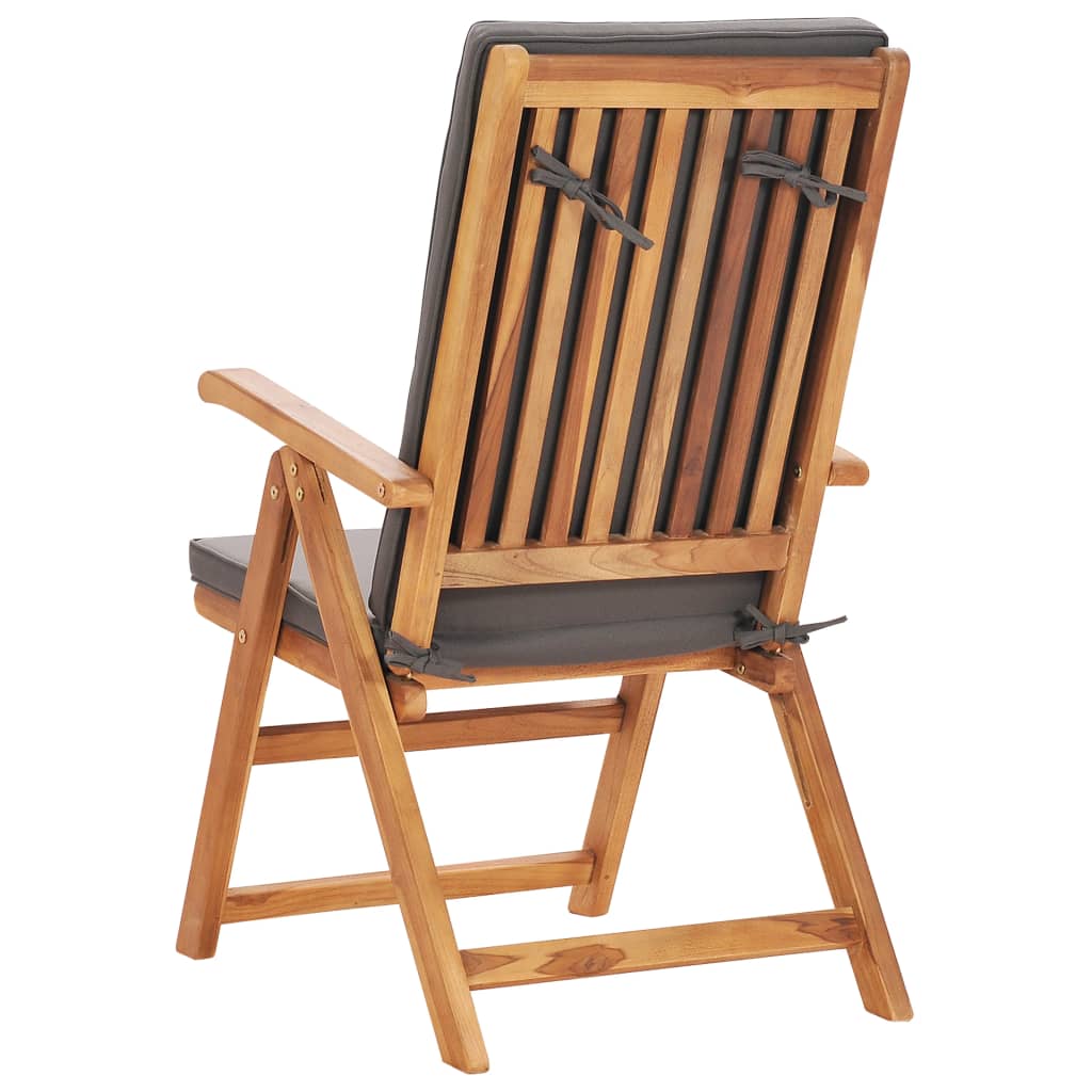 9Dílný Zahradní Jídelní Set S Poduškami Masivní Teak Šedý