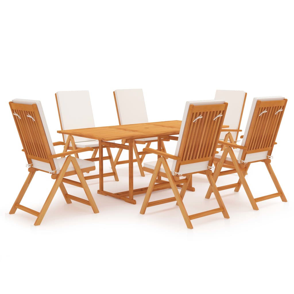 9Dílný Zahradní Jídelní Set S Poduškami Masivní Teak Šedý