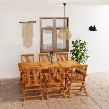 7Dílný Zahradní Jídelní Set 150–200 X 100 X 75 Cm Teakové Dřevo