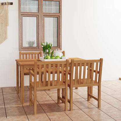 5Dílný Zahradní Jídelní Set Masivní Teakové Dřevo