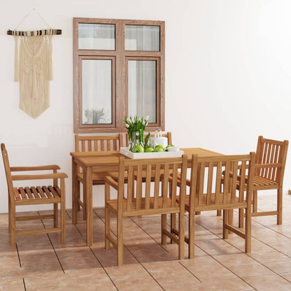 5Dílný Zahradní Jídelní Set Masivní Teakové Dřevo