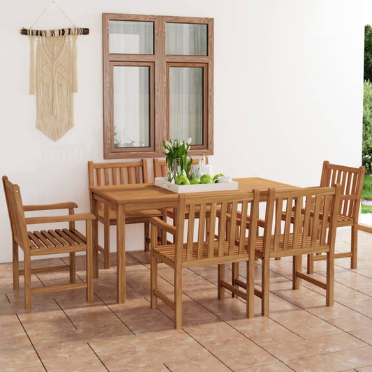 7Dílný Zahradní Jídelní Set Masivní Teakové Dřevo