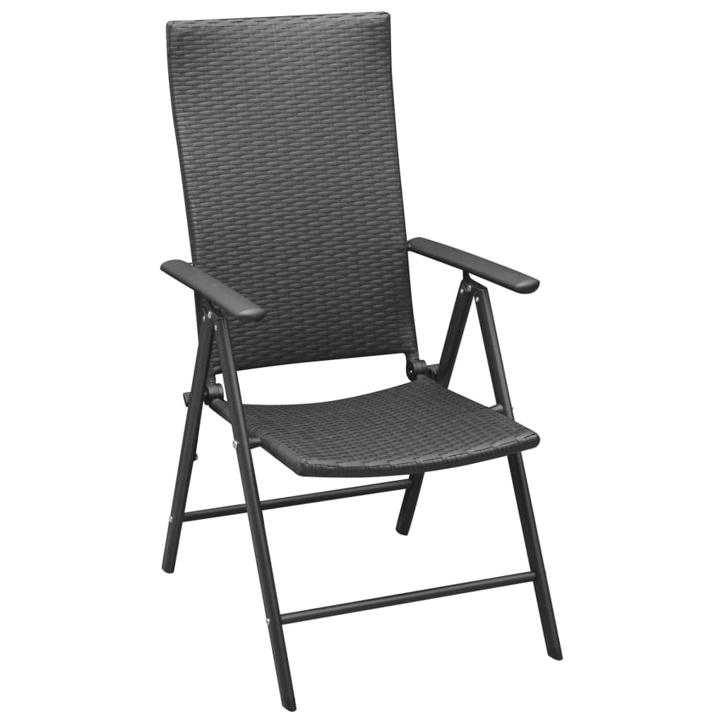 7Dílný Zahradní Jídelní Set Černý A Hnědý