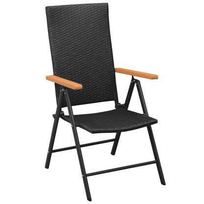 5Dílný Zahradní Jídelní Set Černo-Hnědý
