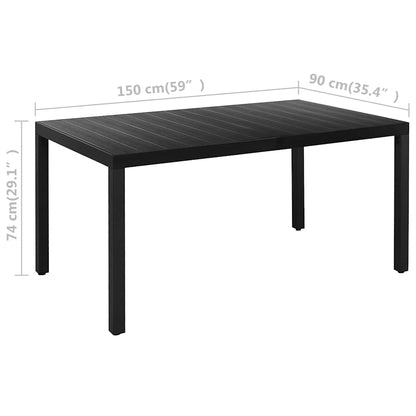 5Dílný Zahradní Jídelní Set Černý A Hnědý