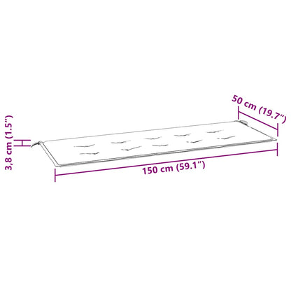 3Místná Zahradní Lavice S Poduškou 150 Cm Masivní Eukalyptus