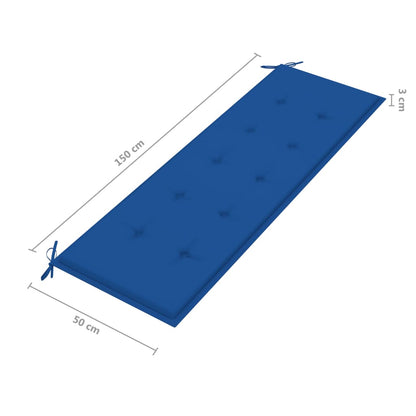 3Místná Zahradní Lavice S Poduškou 150 Cm Masivní Eukalyptus