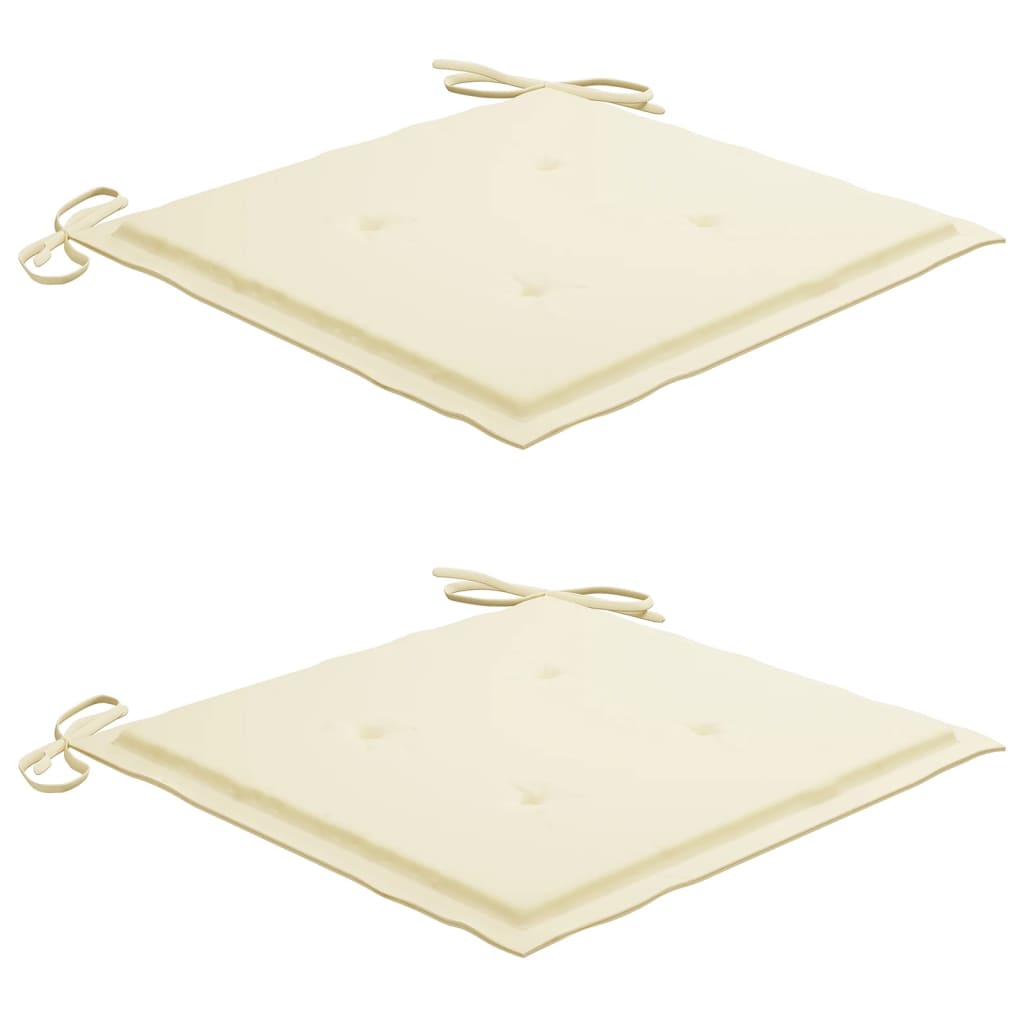 Zahradní Židle S Čajovým Stolkem A Poduškami 2Ks Akáciové Dřevo