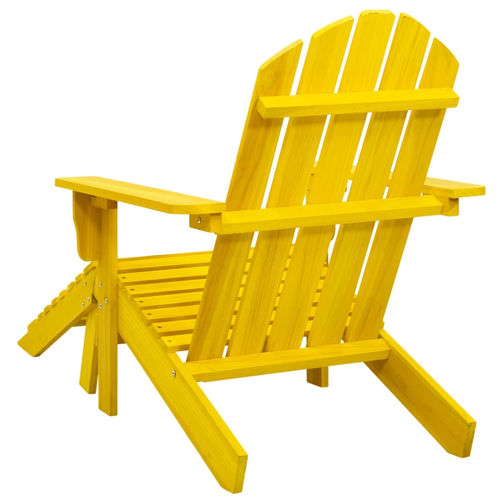 Zahradní Židle Adirondack S Podnožkou Masivní Jedle Žlutá