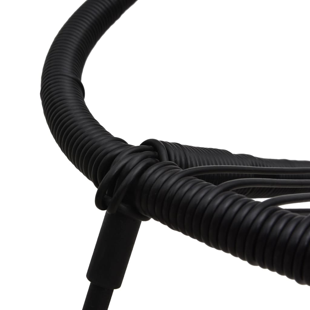 3Dílný Zahradní Jídelní Set Pvc Ratan Černý