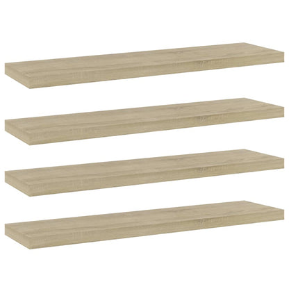 Přídavné Police 4 Ks 100 X 40 X 1,5 Cm Dřevotříska Dub Sonoma
