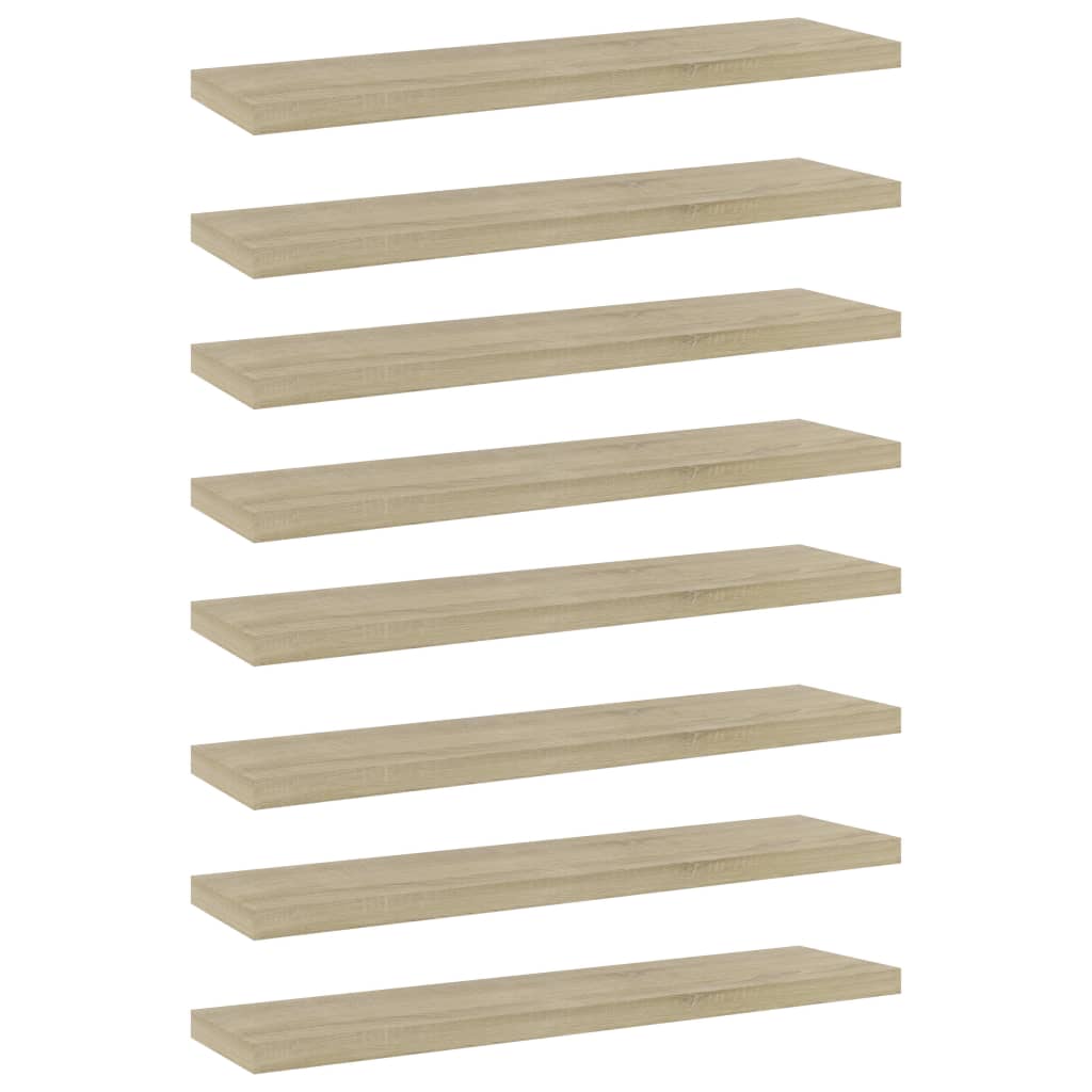 Přídavné Police 4 Ks 100 X 40 X 1,5 Cm Dřevotříska Dub Sonoma