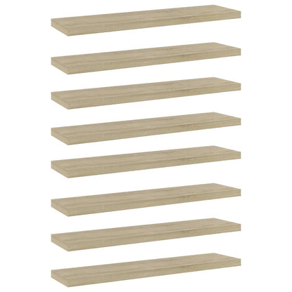 Přídavné Police 4 Ks 100 X 40 X 1,5 Cm Dřevotříska Dub Sonoma
