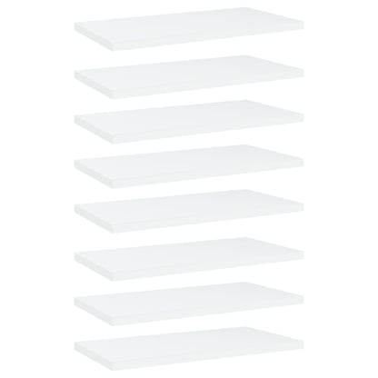 Přídavné Police 8 Ks Bílé 40 X 50 X 1,5 Cm Dřevotříska Bílá
