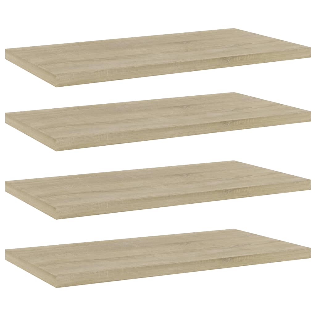 Přídavné Police 4 Ks 100 X 40 X 1,5 Cm Dřevotříska Dub Sonoma