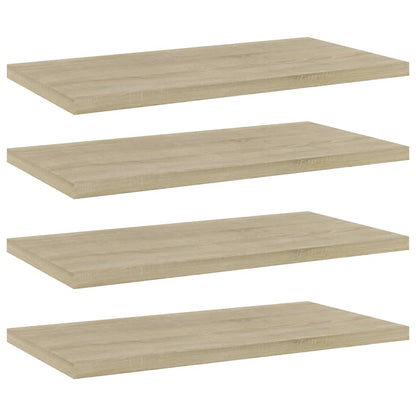 Přídavné Police 4 Ks 100 X 40 X 1,5 Cm Dřevotříska Dub Sonoma