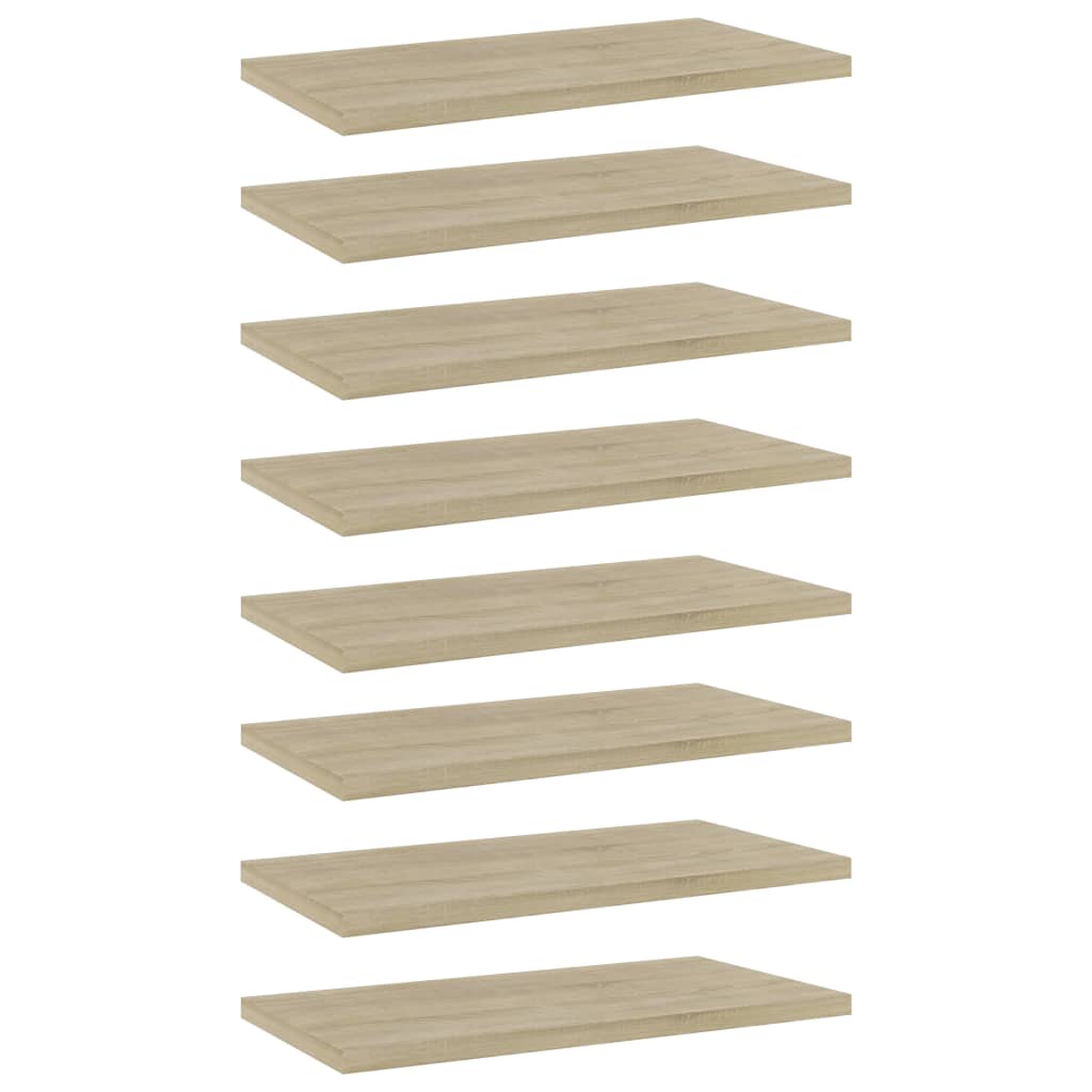Přídavné Police 4 Ks 100 X 40 X 1,5 Cm Dřevotříska Dub Sonoma