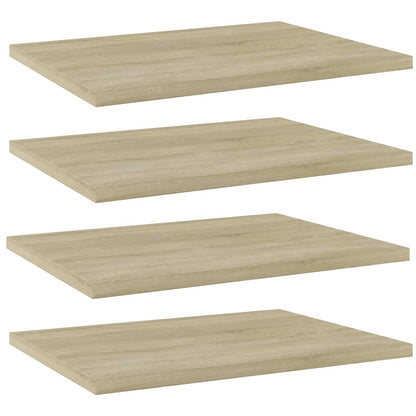 Přídavné Police 4 Ks 100 X 40 X 1,5 Cm Dřevotříska Dub Sonoma