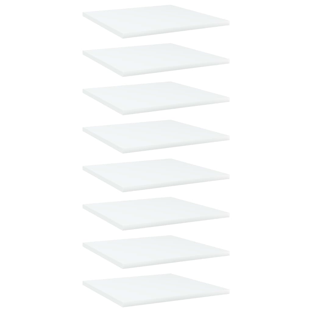 Přídavné Police 8 Ks Bílé 40 X 50 X 1,5 Cm Dřevotříska Bílá