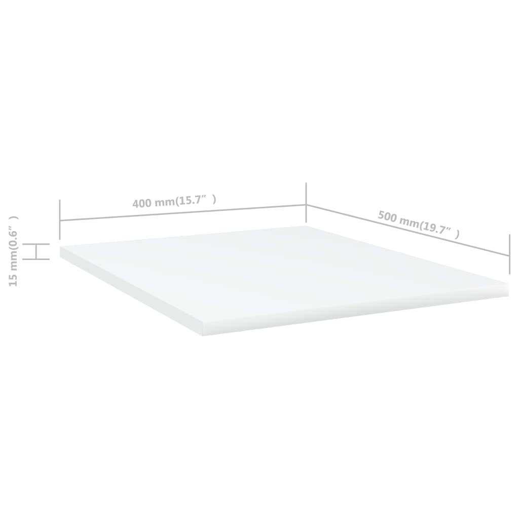 Přídavné Police 8 Ks Bílé 40 X 50 X 1,5 Cm Dřevotříska Bílá