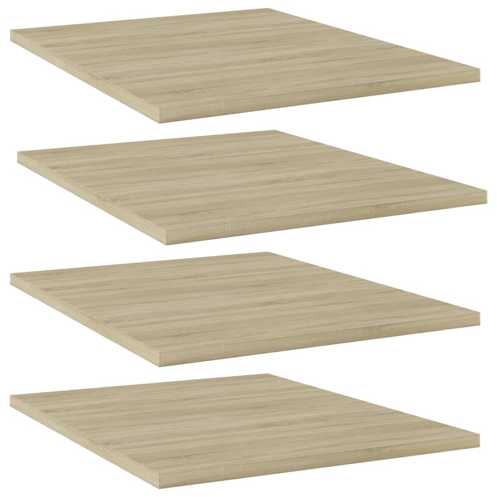 Přídavné Police 4 Ks 100 X 40 X 1,5 Cm Dřevotříska Dub Sonoma