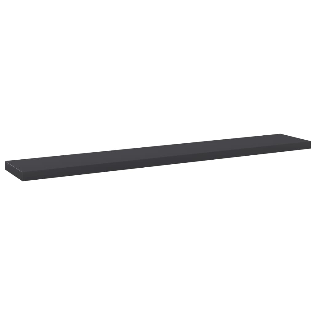 Přídavné Police 4 Ks Šedé 60 X 10 X 1,5 Cm Dřevotříska