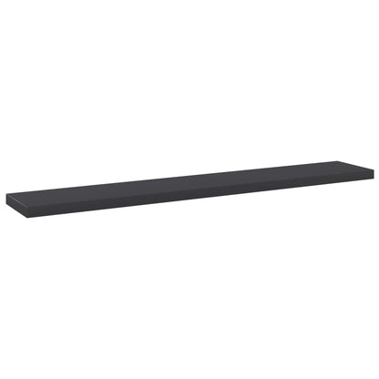 Přídavné Police 4 Ks Šedé 60 X 10 X 1,5 Cm Dřevotříska