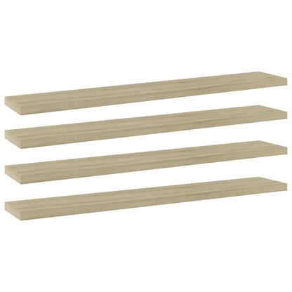 Přídavné Police 4 Ks 100 X 40 X 1,5 Cm Dřevotříska Dub Sonoma
