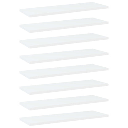 Přídavné Police 8 Ks Bílé 40 X 50 X 1,5 Cm Dřevotříska Bílá