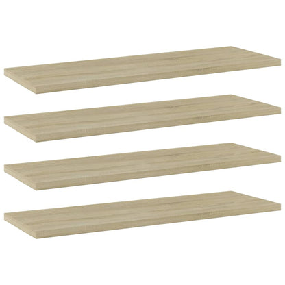 Přídavné Police 4 Ks 100 X 40 X 1,5 Cm Dřevotříska Dub Sonoma
