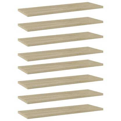 Přídavné Police 4 Ks 100 X 40 X 1,5 Cm Dřevotříska Dub Sonoma