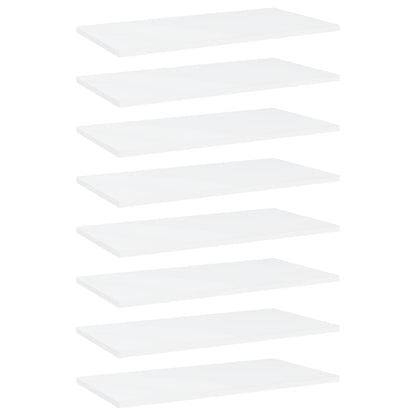 Přídavné Police 8 Ks Bílé 40 X 50 X 1,5 Cm Dřevotříska Bílá